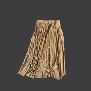 Zara Pleated Metallic Skirt